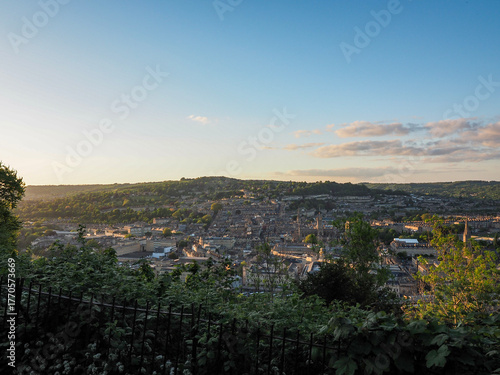 Landscape of Bath in England 