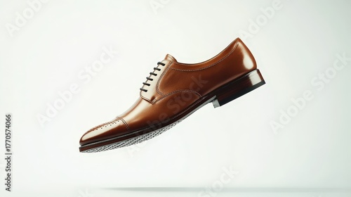 brown leather oxford shoe men's formal footwear elegant dress sh