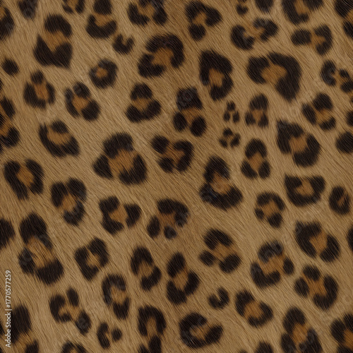 Detailed Leopard Fur Texture for Fashion and Wild Animal Print Backgrounds - Generative AI
