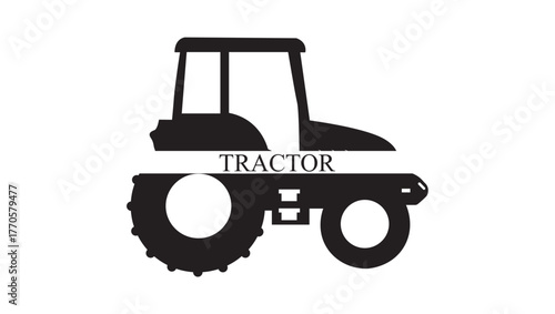 toy tractor isolated on white background