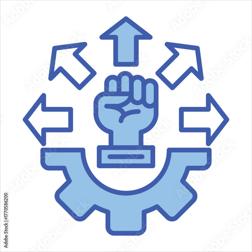 Capability Blue Icon Vector Illustration
