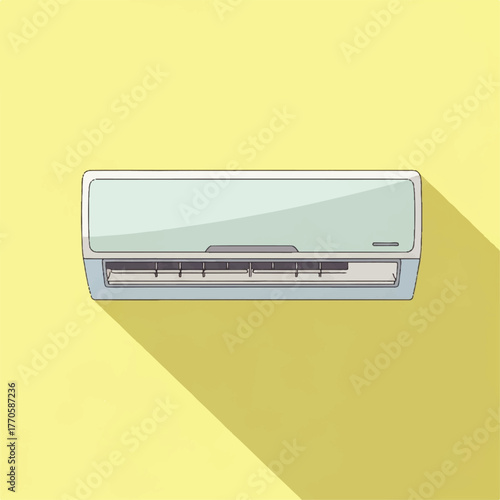 Air Conditioning Unit Illustration Cool Indoor Comfort