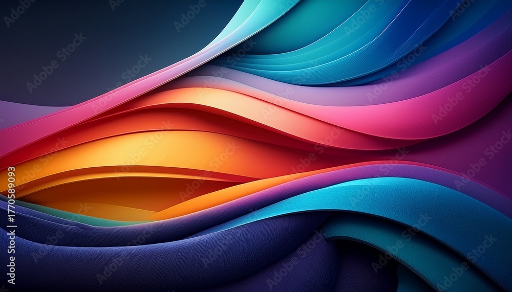 Fototapeta premium Abstract Colorful Background With Light Effects Prismatic Reflections And Bokeh Vibrant Gradient From Purple To Green With Luminous Rays And Floating Particles
