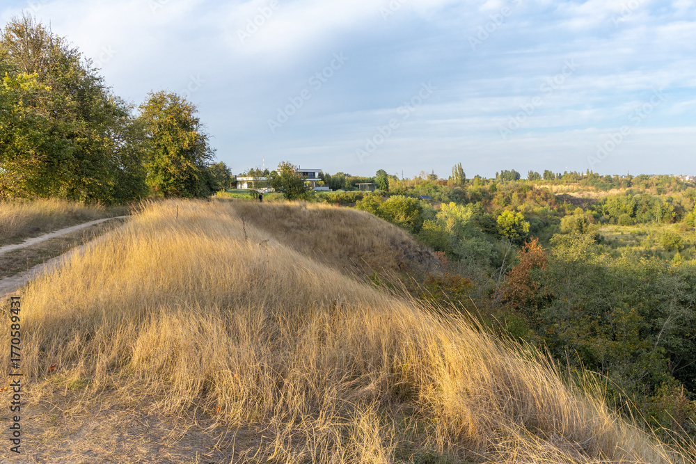 Fototapeta premium Autumn landscape on a sunny day