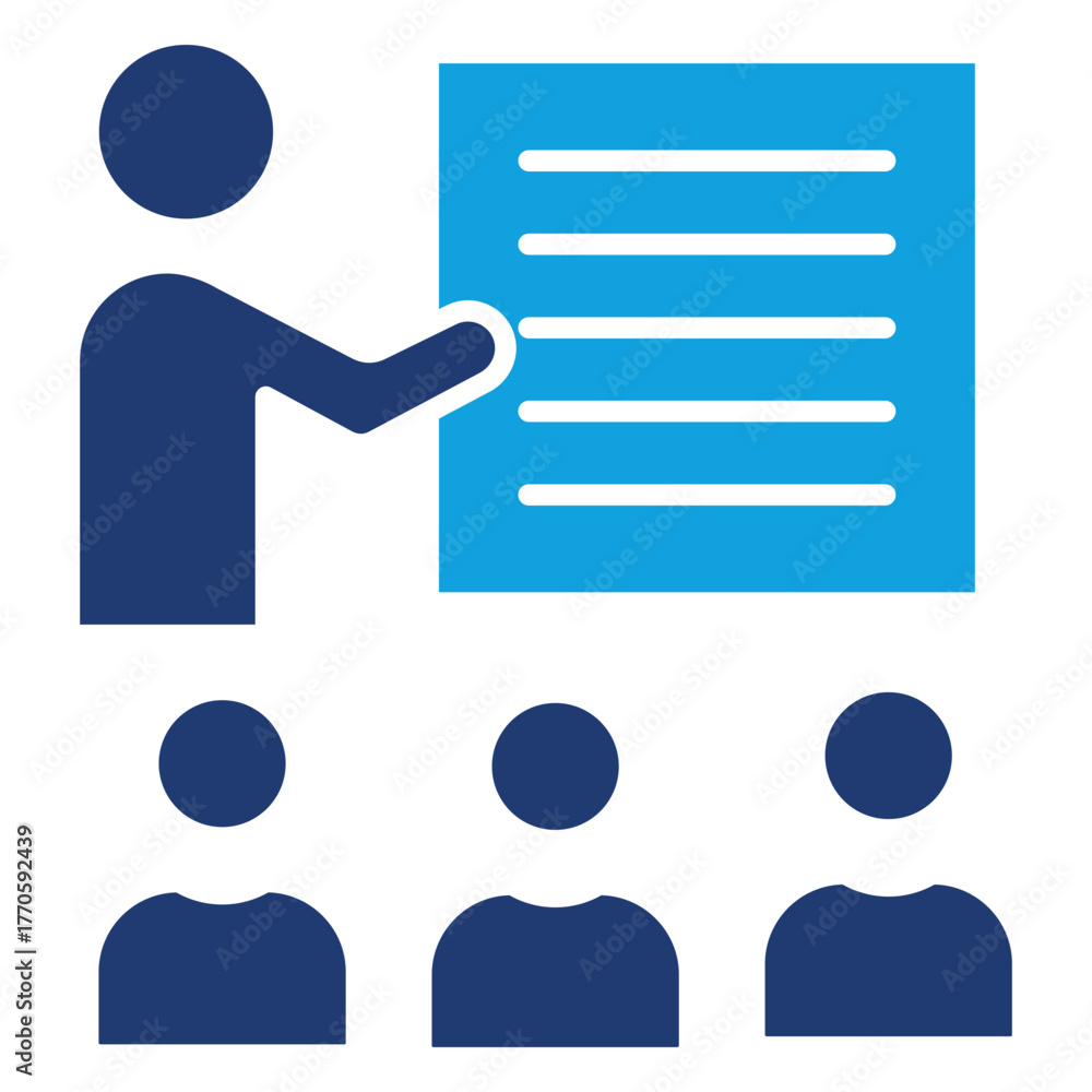 Fototapeta premium Homework Flat Blue Icon