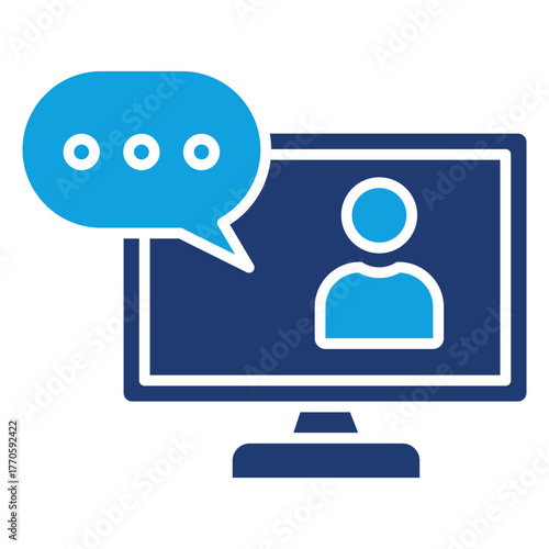 Conference Flat Blue Icon