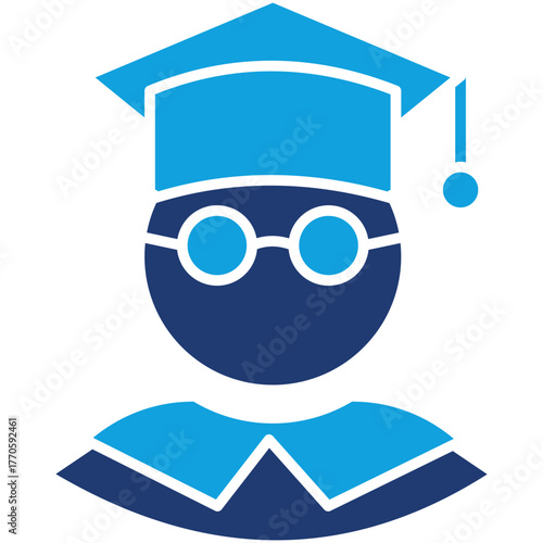 Chalkboard Flat Blue Icon