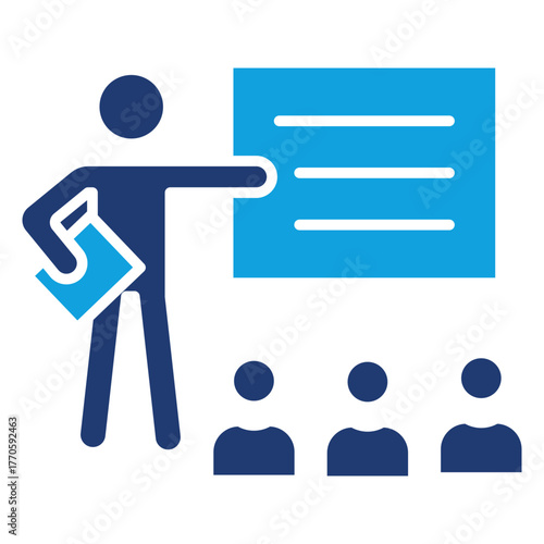 University Flat Blue Icon