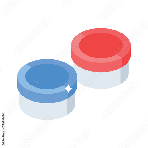 Creatively crafted amazing isometric icon of paint jar