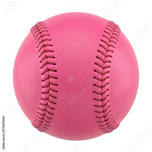 Pink baseball isolated on transparent background