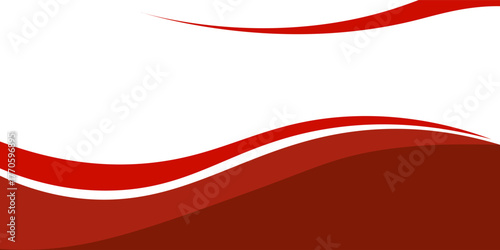 White curved line with red shades on a white background - Vector