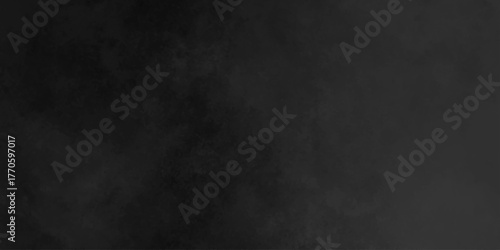 Distressed rough black cracked wall slate texture wall grunge backdrop smoke background. Stone concrete texture anthracite panorama. Old vintage charcoal night dark black stucco design.	