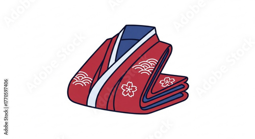 Folded yukata, a traditional japanese garment, perfect for relaxation, spa days, and cultural experiences