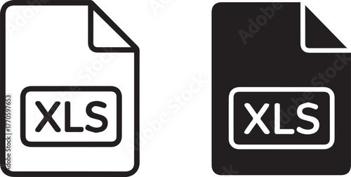 spreadsheet icon set for office document and file vector illustration