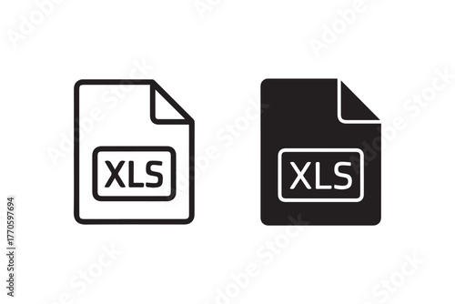 spreadsheet file icons set worksheet document symbol collection vector