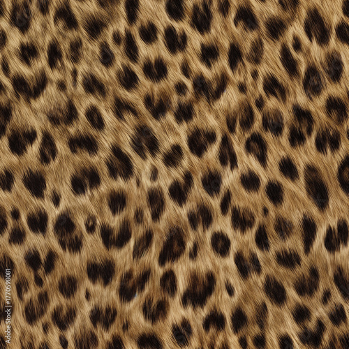 Detailed Leopard Fur Texture for Fashion and Wild Animal Print Backgrounds - Generative AI
