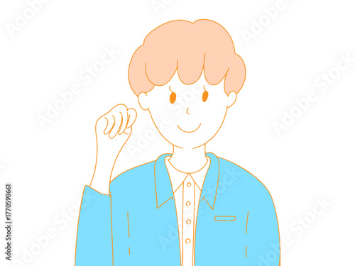 イラスト　男性　挿絵　素材