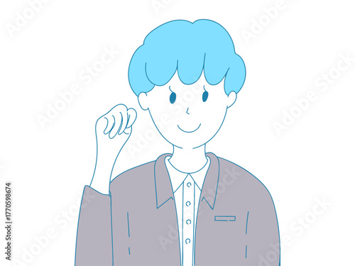 イラスト　男性　挿絵　素材