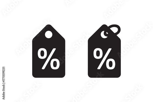 discount tag percent icon label price coupon sale promotional badge