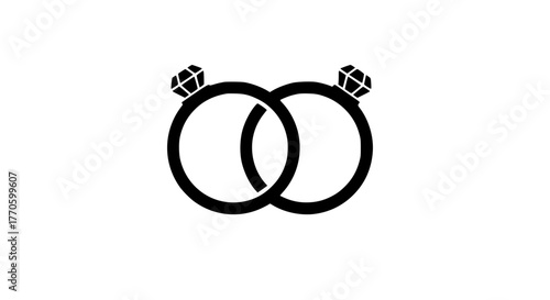 Two crossed diamond rings 