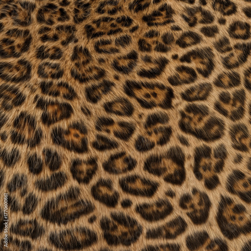 Detailed Leopard Fur Texture for Fashion and Wild Animal Print Backgrounds - Generative AI
