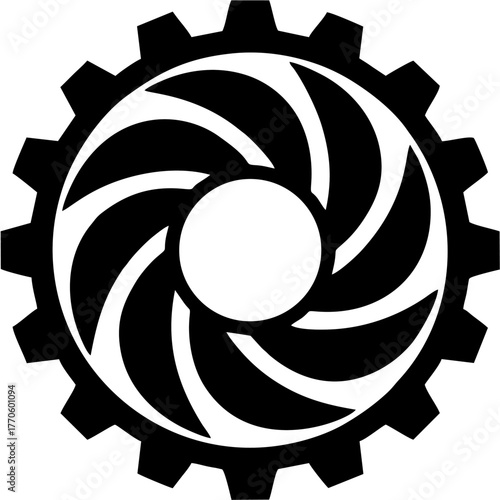 merging of turbine blades and gear teeth