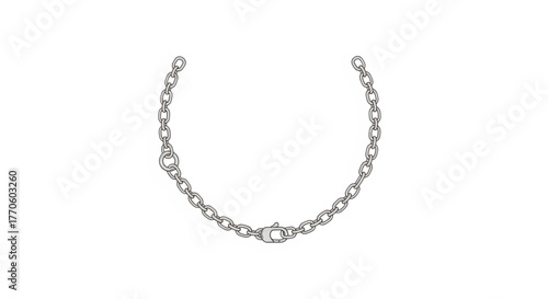 Elegant silver chain necklace, a timeless accessory for adding a touch of sophistication to any outfit