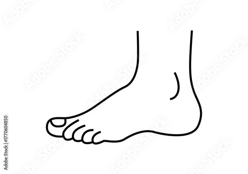 Icono negro de pie en fondo blanco