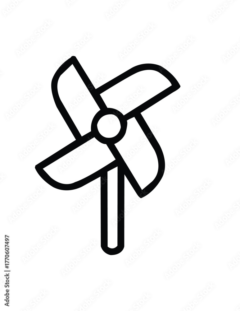 Obraz premium vector illustration of a fan
