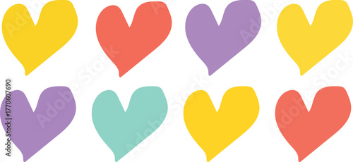 The Relation of Hearts: Artistic Colourful Romantic Illustrations of Unity, Passion, and Unbreakable Bonds