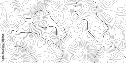 Topographic map background. Geographic line map with elevation assignments. Contour background geographic grid. Vector illustration. transparent background