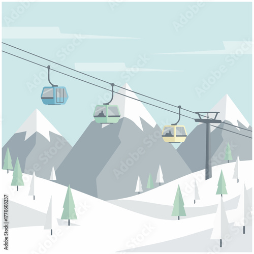 Ski Lift Scenic View

