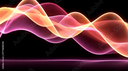 Dynamic Colorful Wave Patterns Animation Fusing Light and Sound Visuals