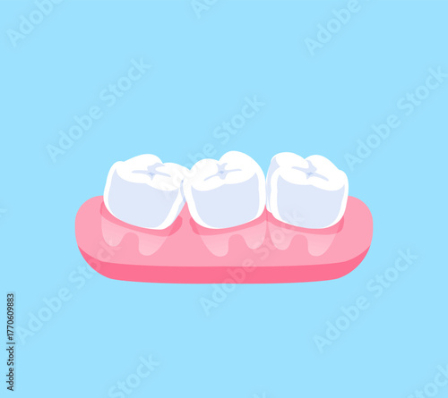 Crooked teeth illustration vector design. Dental care concept.