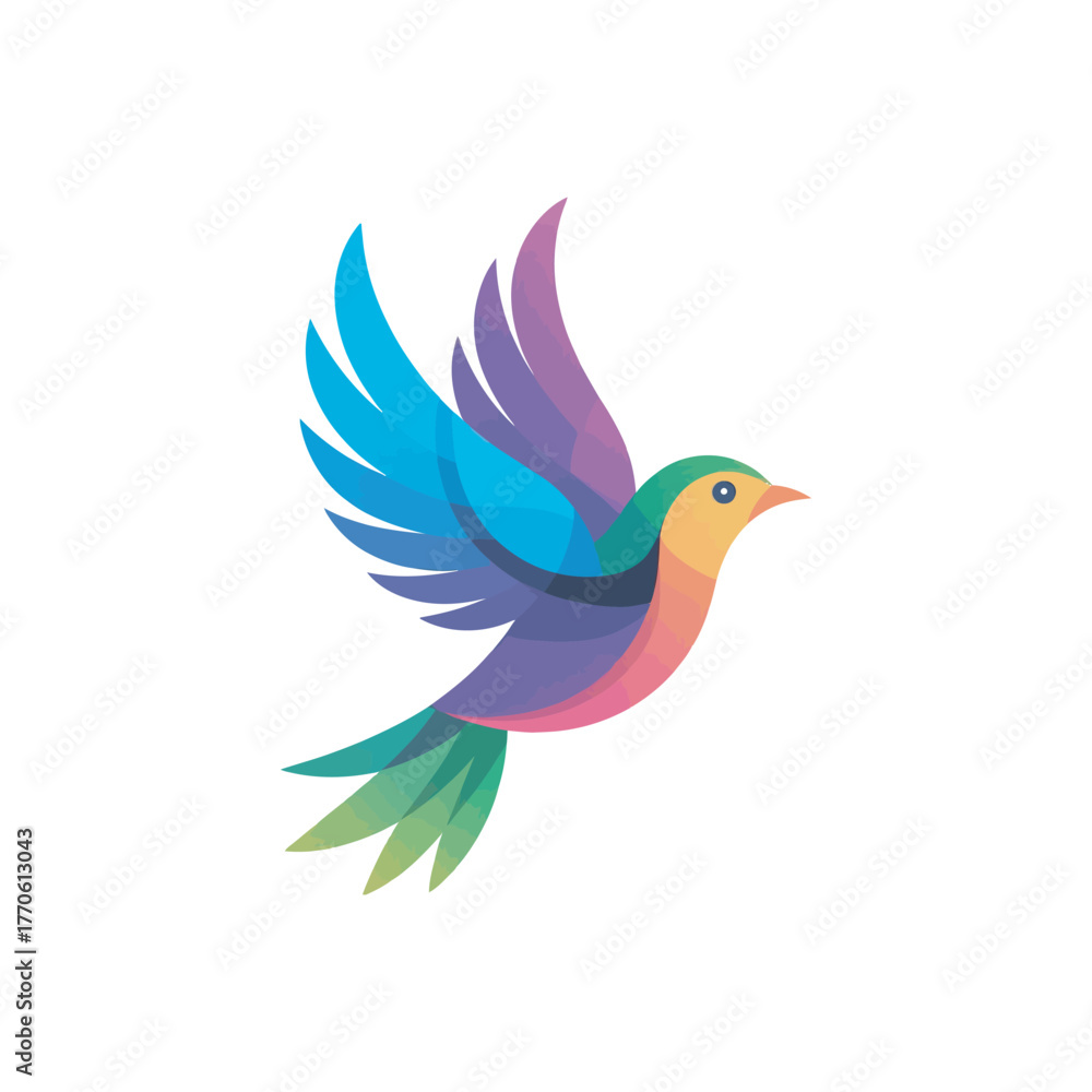 Fototapeta premium vector illustration of an abstract bird