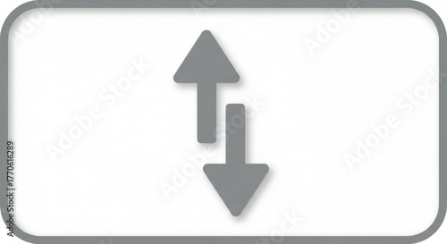 Illustration of an up and down arrow representing data transfer, download and upload, or synchronization
