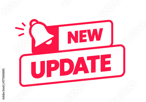 New Update Sign With Bell Icon