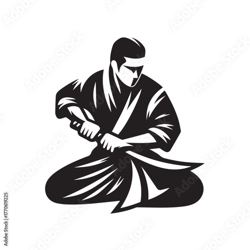 pencak silat sports logo vector