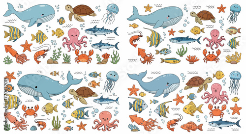 Packaged sausages in plastic trays food display