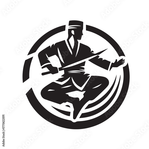 pencak silat sports logo vector
