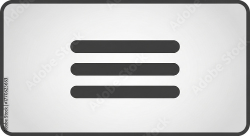 Hamburger menu icon on, representing navigation, options, or settings in a digital interface