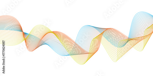 colorful wave gradient background with blended abstract flowing design. modern fluid waves with smooth blending effect.