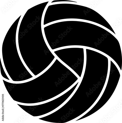 volleyball ball silhouette vector illustration