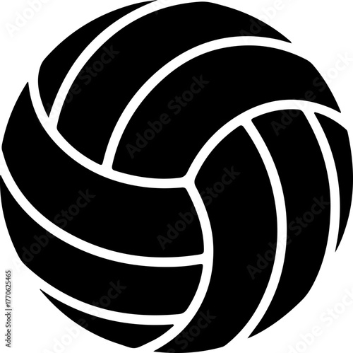 volleyball ball silhouette vector illustration
