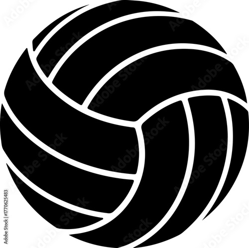 volleyball ball silhouette vector illustration