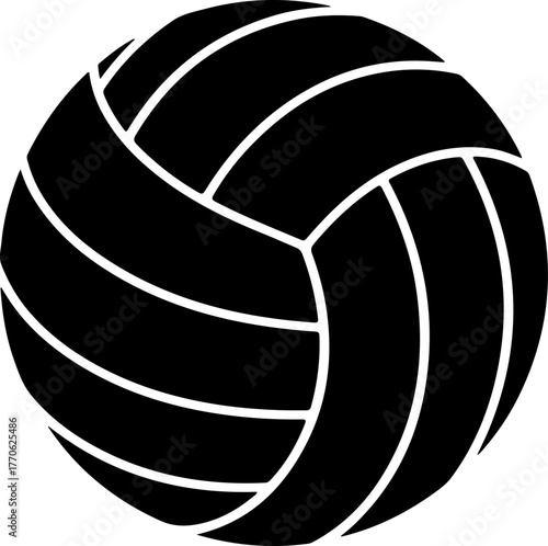 volleyball ball silhouette vector illustration