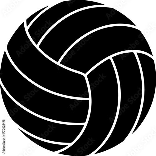 volleyball ball silhouette vector illustration