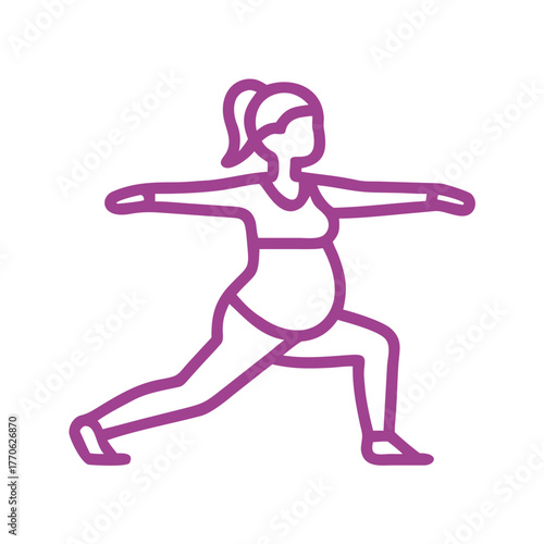 Pregnant woman warrior vector