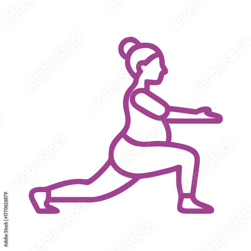 Pregnant woman warrior vector