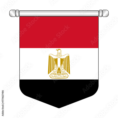 Equatorial Egypt National Banner Symbol Hanging